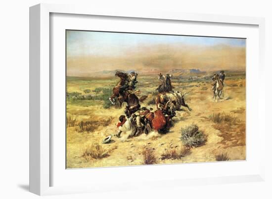 The Strenuous Life-Charles Marion Russell-Framed Art Print