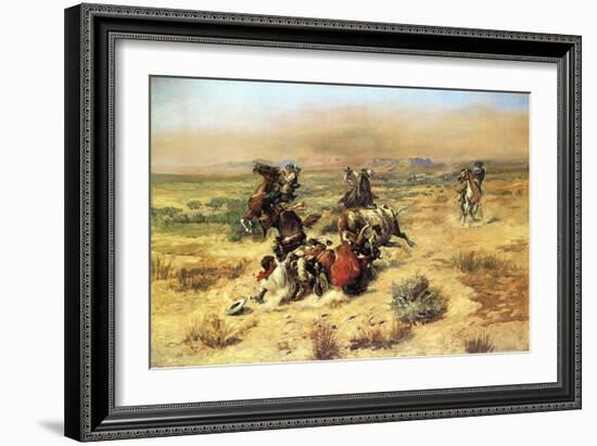 The Strenuous Life-Charles Marion Russell-Framed Art Print