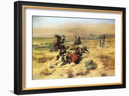 The Strenuous Life-Charles Marion Russell-Framed Art Print