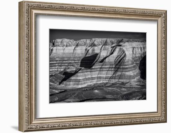 The Striated Forms of Spectacular Blue Mesa in Petrified Forest National Park, Arizona-Jerry Ginsberg-Framed Photographic Print