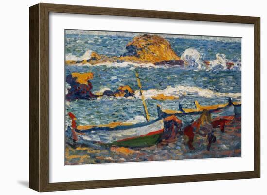 The Strike at Llanca, Spain; La Greve De Llanca, Espagna, C.1896 (Oil on Canvas)-Louis Valtat-Framed Giclee Print