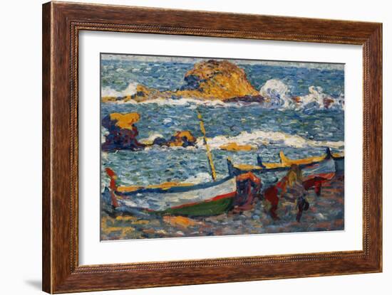 The Strike at Llanca, Spain; La Greve De Llanca, Espagna, C.1896 (Oil on Canvas)-Louis Valtat-Framed Giclee Print