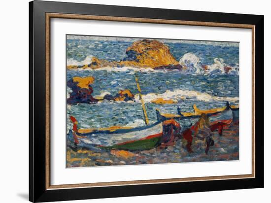 The Strike at Llanca, Spain; La Greve De Llanca, Espagna, C.1896 (Oil on Canvas)-Louis Valtat-Framed Giclee Print