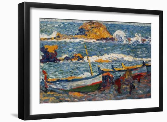 The Strike at Llanca, Spain; La Greve De Llanca, Espagna, C.1896 (Oil on Canvas)-Louis Valtat-Framed Giclee Print