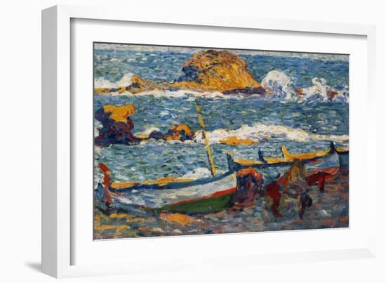 The Strike at Llanca, Spain; La Greve De Llanca, Espagna, C.1896 (Oil on Canvas)-Louis Valtat-Framed Giclee Print