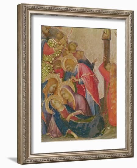 The Strike of the Lance (Detail of the Group around the Virgin) (Tempera on Panel)-Simone Martini-Framed Giclee Print