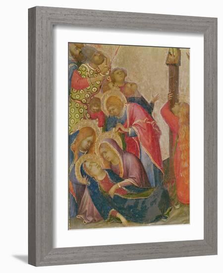 The Strike of the Lance (Detail of the Group around the Virgin) (Tempera on Panel)-Simone Martini-Framed Giclee Print