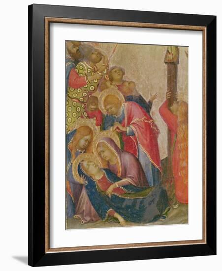 The Strike of the Lance (Detail of the Group around the Virgin) (Tempera on Panel)-Simone Martini-Framed Giclee Print