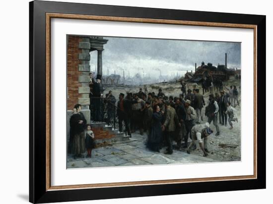 The Strike (Pittsburgh, 1877), 1886-Robert Koehler-Framed Giclee Print