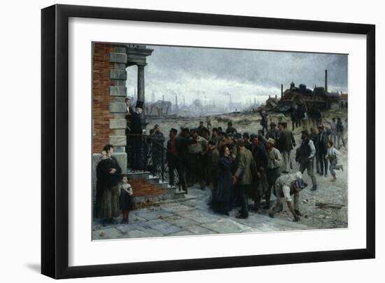 The Strike (Pittsburgh, 1877), 1886-Robert Koehler-Framed Giclee Print