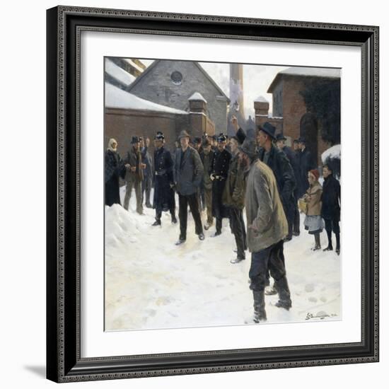 The Strike-Erik Ludvig Henningsen-Framed Giclee Print