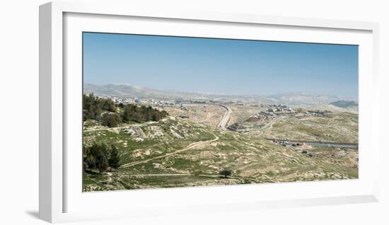 The strong separation fence between Israel and the Palestinian Authority, Middle East-Alexandre Rotenberg-Framed Photographic Print