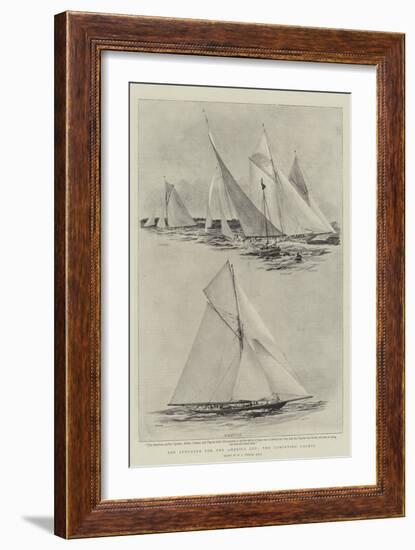 The Struggle for the America Cup, the Competing Yachts-William Lionel Wyllie-Framed Giclee Print