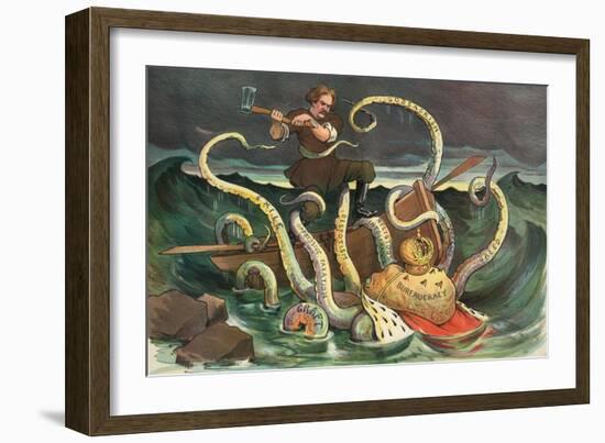 The Struggle Of The Slav-JS Pughe-Framed Premium Giclee Print