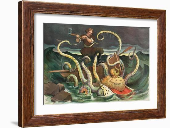 The Struggle Of The Slav-JS Pughe-Framed Premium Giclee Print