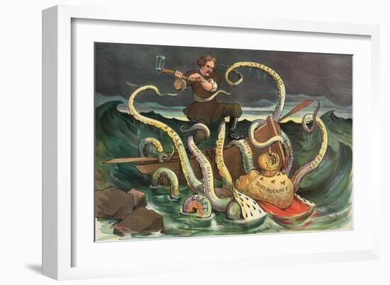 The Struggle Of The Slav-JS Pughe-Framed Premium Giclee Print