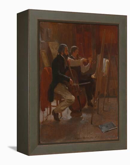 The Studio, 1867 (Oil on Canvas)-Winslow Homer-Framed Premier Image Canvas