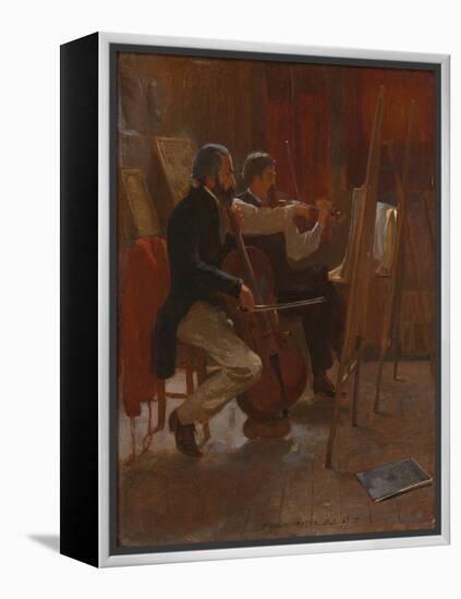 The Studio, 1867 (Oil on Canvas)-Winslow Homer-Framed Premier Image Canvas