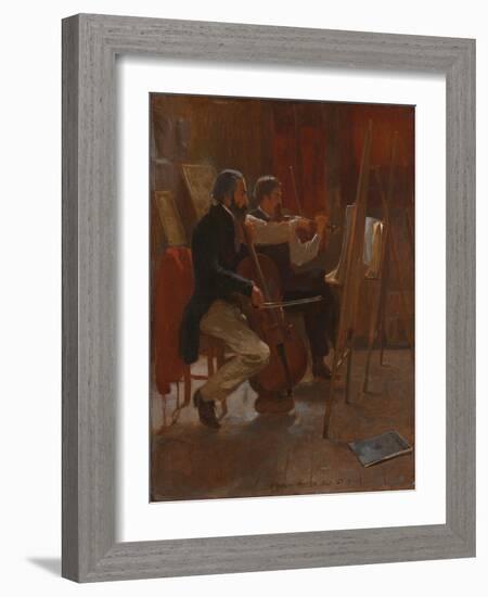 The Studio, 1867 (Oil on Canvas)-Winslow Homer-Framed Giclee Print