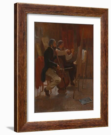 The Studio, 1867 (Oil on Canvas)-Winslow Homer-Framed Giclee Print