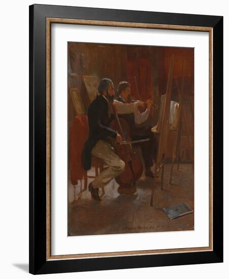 The Studio, 1867 (Oil on Canvas)-Winslow Homer-Framed Giclee Print