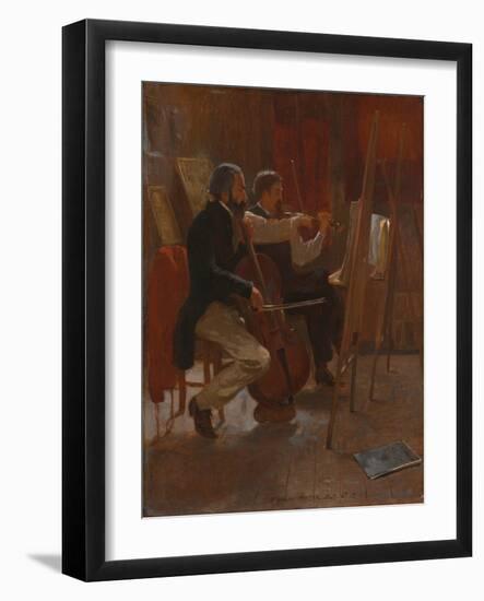 The Studio, 1867 (Oil on Canvas)-Winslow Homer-Framed Giclee Print