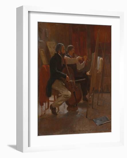 The Studio, 1867 (Oil on Canvas)-Winslow Homer-Framed Giclee Print