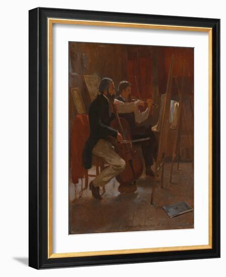 The Studio, 1867 (Oil on Canvas)-Winslow Homer-Framed Giclee Print