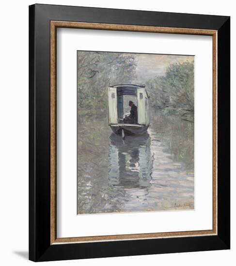 The Studio Boat (Le Bateau-atelier), 1876-Claude Monet-Framed Art Print