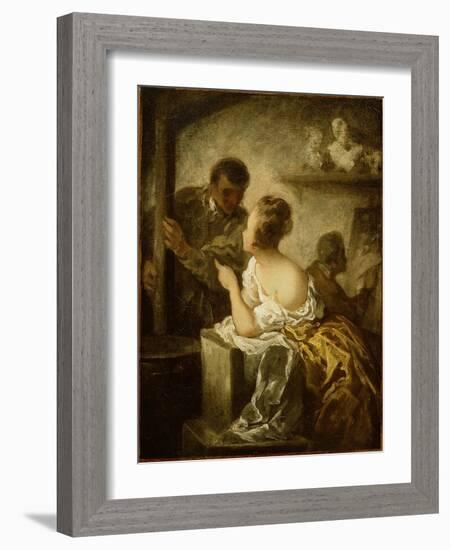 The Studio, C.1870-Honore Daumier-Framed Giclee Print