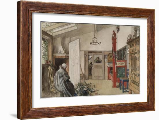 The Studio, from 'A Home' Series, c.1895-Carl Larsson-Framed Giclee Print