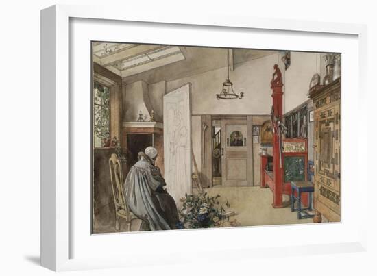 The Studio, from 'A Home' Series, c.1895-Carl Larsson-Framed Giclee Print