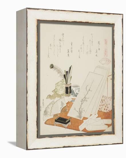 The Studio, Illustration for the White Shell (Shiragai), 1821-Katsushika Hokusai-Framed Premier Image Canvas