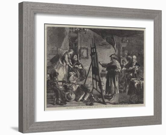 The Studio of Rembrandt-Sir John Gilbert-Framed Giclee Print