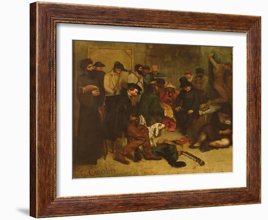 The Studio of the Painter, a Real Allegory, 1855-Gustave Courbet-Framed Giclee Print