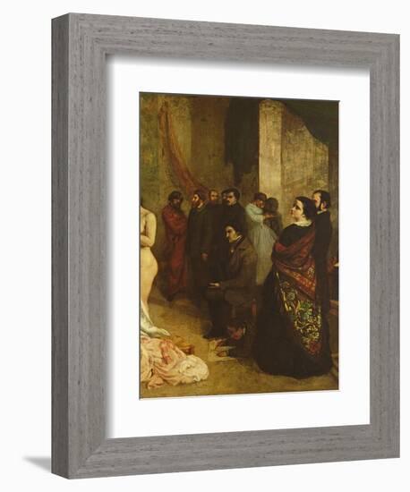 The Studio of the Painter, a Real Allegory, 1855-Gustave Courbet-Framed Giclee Print