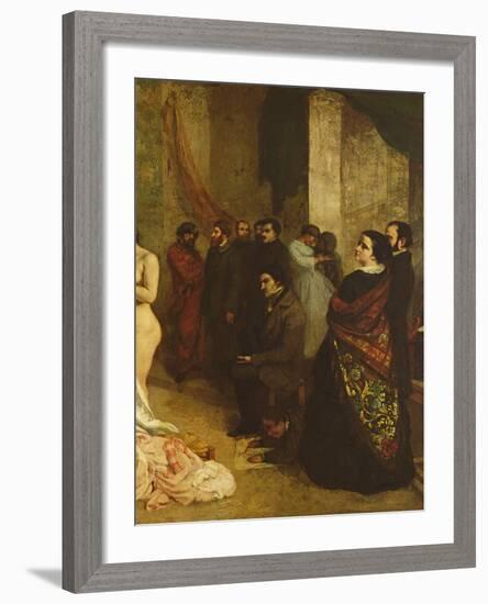 The Studio of the Painter, a Real Allegory, 1855-Gustave Courbet-Framed Giclee Print