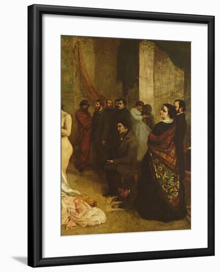 The Studio of the Painter, a Real Allegory, 1855-Gustave Courbet-Framed Giclee Print