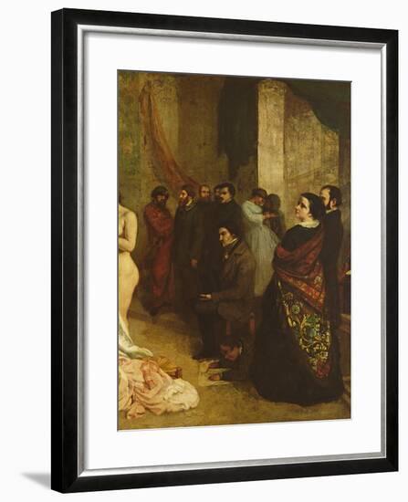 The Studio of the Painter, a Real Allegory, 1855-Gustave Courbet-Framed Giclee Print