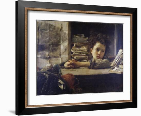 The Study, Ca 1875-Antonio Mancini-Framed Giclee Print