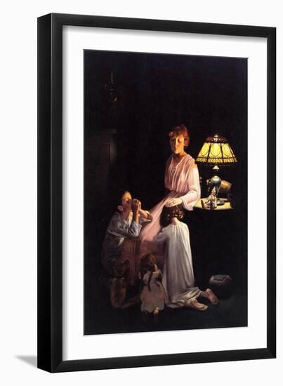 The Stuff of which Memories Are Made (or Children Saying Prayers)-Norman Rockwell-Framed Giclee Print