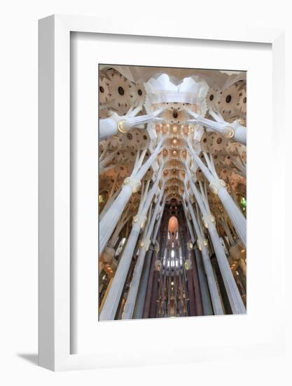 The Stunning Interior of the Sagrada Familia, Spain-Paul Dymond-Framed Photographic Print