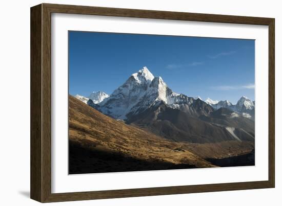 The stunning pointed peak of Ama Dablam, 6812m, seen from Dhukla in Khumbu Region, Nepal, Himalayas-Alex Treadway-Framed Photographic Print