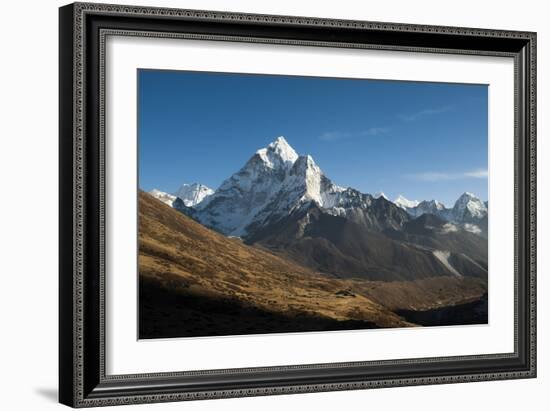 The stunning pointed peak of Ama Dablam, 6812m, seen from Dhukla in Khumbu Region, Nepal, Himalayas-Alex Treadway-Framed Photographic Print