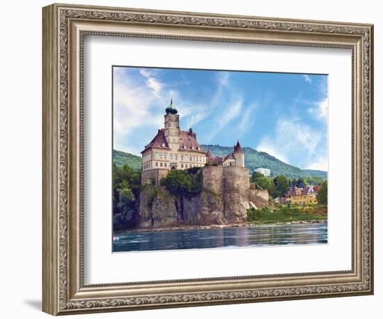 The Stunning Schonbuhel Castle Sits Above the Danube River Along the Wachau Valley of Austria-Miva Stock-Framed Photographic Print