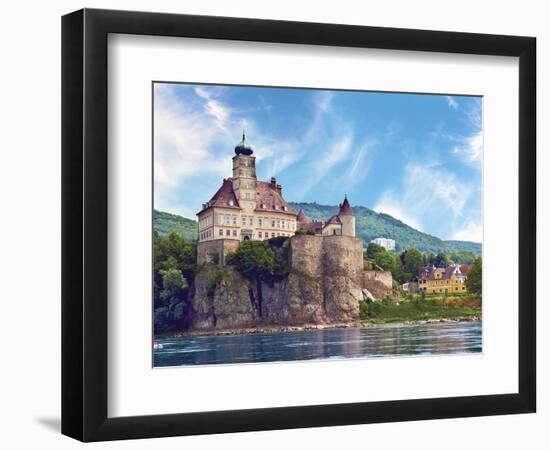 The Stunning Schonbuhel Castle Sits Above the Danube River Along the Wachau Valley of Austria-Miva Stock-Framed Photographic Print