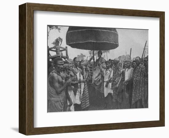 'The Subdued King of Akim Carried on his Chair of State', 1902-Unknown-Framed Photographic Print