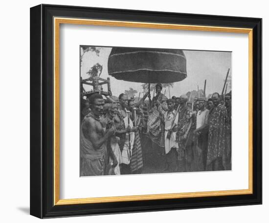 'The Subdued King of Akim Carried on his Chair of State', 1902-Unknown-Framed Photographic Print
