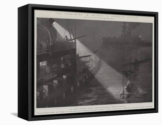 The Submarine in France, a Surprise Attack-Fred T. Jane-Framed Premier Image Canvas