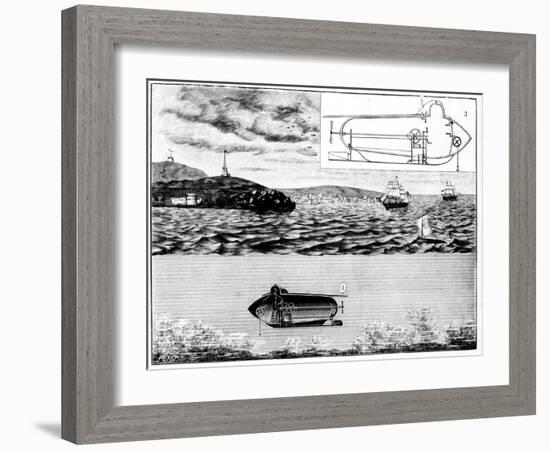 The Submarine Nautilus, 1901-Poyet-Framed Giclee Print